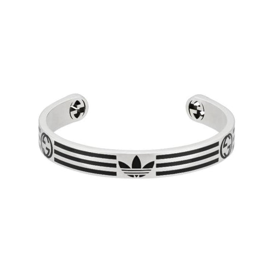 Double Gucci x Ad Cuff Black Bracelet